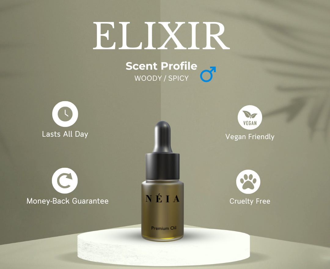 A deep, woody perfume oil with warm and earthy notes.